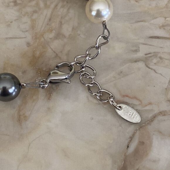 CRYSTALP Carmen Pearl Halskette Austrian Crystal & Faux Pearl Bracelet - Picture 6 of 10